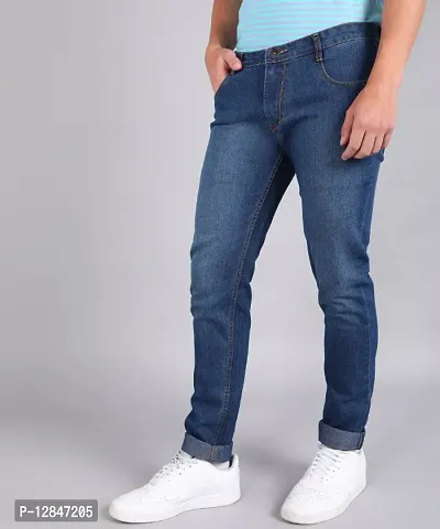 Inspire Dark Blue Slim Fit Jeans-thumb4