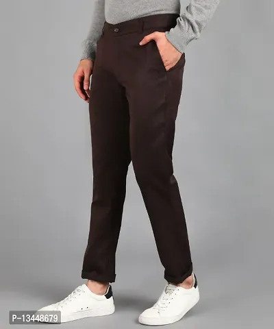 Playerz Brown Polyester Slim Fit Chinos-thumb2