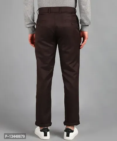 Playerz Brown Polyester Slim Fit Chinos-thumb4