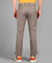 Playerz German Grey Polyester Slim Fit Chinos-thumb3