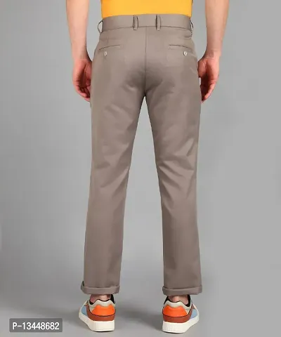 Playerz German Grey Polyester Slim Fit Chinos-thumb4