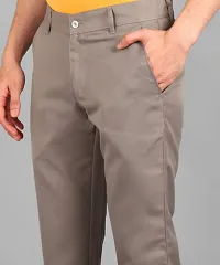 Playerz German Grey Polyester Slim Fit Chinos-thumb4