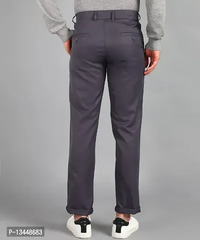 Playerz Grey Polyester Slim Fit Chinos-thumb4