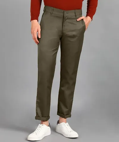 Playerz Polyester Slim Fit Chinos