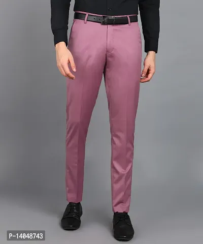 Playerz Pink Suhana Lycra Slim Fit Trouser