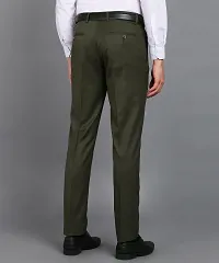 Playerz Military Green Suhana Lycra Slim Fit Trouser-thumb3