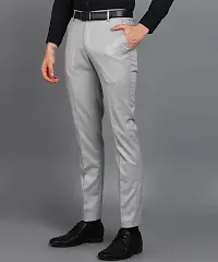 Grey Polyester Spandex Low Rise For Men-thumb1