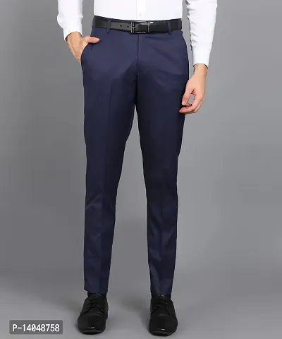 Playerz Blue Suhana Lycra Slim Fit Trouser