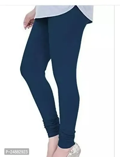 Stylish Blue Cotton Blend  Jeggings For Women