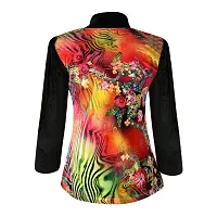 Truffles Girls Black Full Sleeve Printed Straight Tops-thumb1