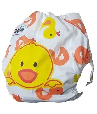 Mopslik - Printed Reusable Adjustable Washable Cloth Diapers With 4 Layered Insert (Duck)-thumb3