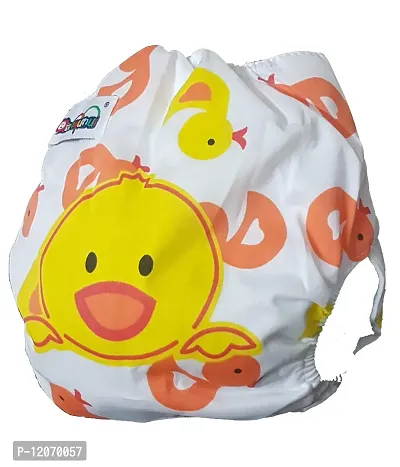 Mopslik - Printed Reusable Adjustable Washable Cloth Diapers With 4 Layered Insert (Duck)-thumb4