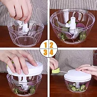 Mopslik - Easy Spin Cutter Hand Chopper, Onion, Garlic, Vegetable Cutter-thumb4