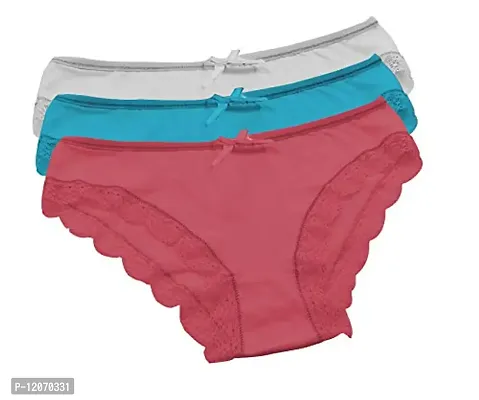 Women's Cotton Briefs (Pack of 3) (7417939406897_Multicolored_32-34; X-Large)