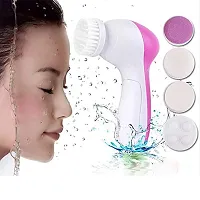 Mopslik - 5 in 1 Electric Rotating Facial Beauty Massager Face Cleansing Brush Exfoliating Brush-thumb3