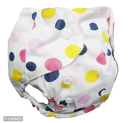 Mopslik Baby Washable, Adjustable, Reusable Cloth Diaper/Button Diaper, with 3 Layer Insert (0 to 3 Yrs Upto 15 Kgs) (Design 6)-thumb2