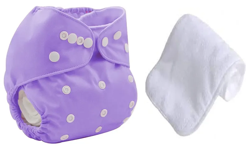 Mopslik - Reusable Adjustable Washable button Cloth Diaper with 4 Layered Insert
