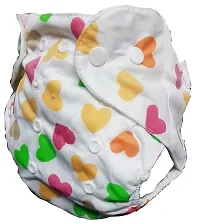 Mopslik Baby Washable, Adjustable, Reusable Cloth Diaper/Button Diaper, with 3 Layer Insert (0 to 3 Yrs Upto 15 Kgs) (Design 1)-thumb1