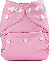 Mopslik - Reusable Adjustable Washable button Cloth Diaper with 5 Layered Insert (Pink)-thumb2