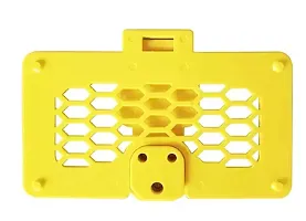 Mopslik Multi-Purpose Wall Mount Plug / Socket Electric Outlet Hanging Mobile Charging Holder Stand Pack of 1 (Yellow)-thumb1