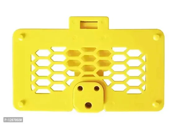 Mopslik Multi-Purpose Wall Mount Plug / Socket Electric Outlet Hanging Mobile Charging Holder Stand Pack of 1 (Yellow)-thumb2