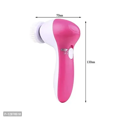 Mopslik - 5 in 1 Electric Rotating Facial Beauty Massager Face Cleansing Brush Exfoliating Brush-thumb3