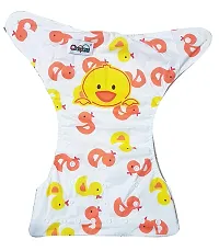 Mopslik - Printed Reusable Adjustable Washable Cloth Diapers With 4 Layered Insert (Duck)-thumb2