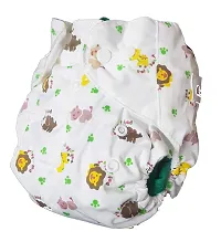 Mopslik - Printed Reusable Adjustable Washable Cloth Diapers With 4 Layered Insert (Lion)-thumb2