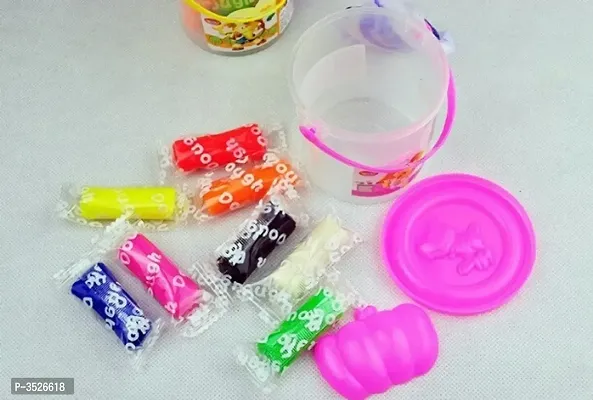 Play Dough  / Doh  Mini Bucket Modeling Clay with 10 Colors , Roller , Knife and 1 Mould-thumb0