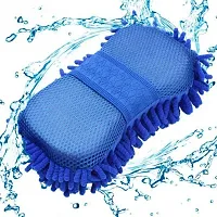 Wet and Dry home and Car Cleaning and Washing Anti Scratch Microfiber Sponge Mitt Brush-thumb1