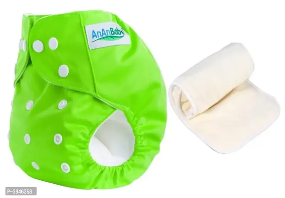 Baby Washable Reusable Adjustable Titch Button Cloth Diaper With 3 layered Microfiber Insert-thumb1