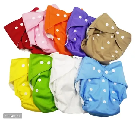 Baby Washable Reusable Adjustable Titch Button Cloth Diaper With 3 layered Microfiber Insert-thumb4