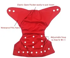 Cloth Diaper With 4 Layer Microfiber Insert Washable Adjustable and Reusable.-thumb2