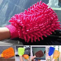 2 Sided  Microfiber Home and Car Cleaning Dusting Gloves Lint Free Scratch free-thumb1