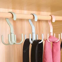 Plastic Multipurpose Rotating Tie Belt Hanger Organizer - Pack Of 2-thumb4