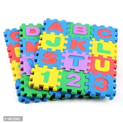 36 Pcs EVA Foam Mat Interlocking Educational Puzzle set (Numbers and Alphabets , 4.5 Inch Block Each)