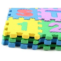 36 Pcs EVA Foam Mat Interlocking Educational Puzzle set (Numbers and Alphabets , 4.5 Inch Block Each)-thumb1