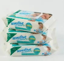 Sensitive Alcohol and Perfume Free Baby Wipes (90 X 1 Pcs ) With Aloe and Chamomile-thumb2