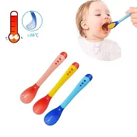 Heat Sensing Colour Changing Temperature Sensing Spoon For Feeding Kids - Pack Of 2  - Random Colors-thumb3