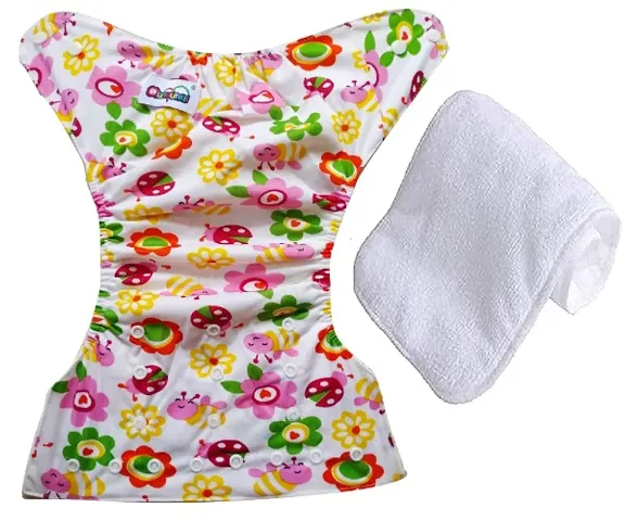 Washable & Reusable Adjustable Cloth Diapers With Absorbing Insert Pad