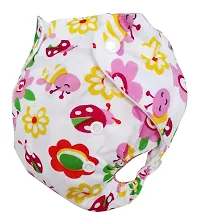 Printed Washable Reusable Adjustable Cloth Diapers With Absorbing Insert Pad - Honey Bee-thumb2