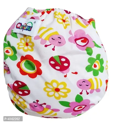 Printed Washable Reusable Adjustable Cloth Diapers With Absorbing Insert Pad - Honey Bee-thumb4