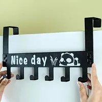 6 Hooks Over Door Hanger DIY No Nails Clothes Hanging Hanger Rack-thumb2