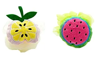 Cute Fruit Shaped Super Soft  Loofah With Sponge For Babes and Kids - Pack Of 2-thumb2