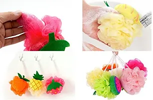 Cute Fruit Shaped Super Soft  Loofah With Sponge For Babes and Kids - Pack Of 2-thumb3