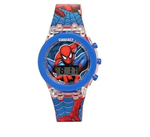 Kids Superhero Digital Watch With Glowing Lights - Spiderman