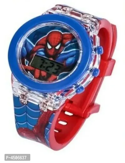 Kids Superhero Digital Watch With Glowing Lights  - Spiderman-thumb2