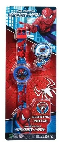 Kids Superhero Digital Watch With Glowing Lights  - Spiderman-thumb2