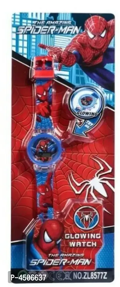 Kids Superhero Digital Watch With Glowing Lights  - Spiderman-thumb3