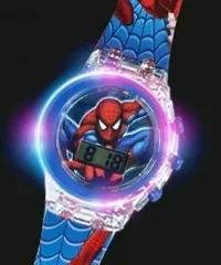 Kids Superhero Digital Watch With Glowing Lights  - Spiderman-thumb3